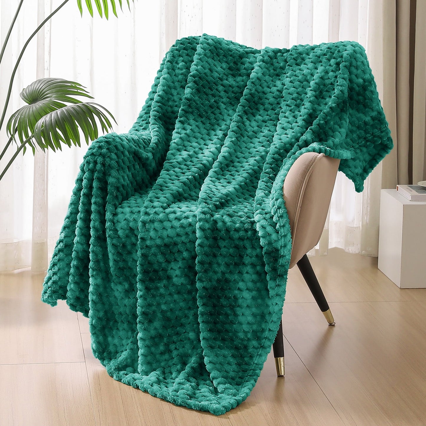 Large teal throw blanket sale