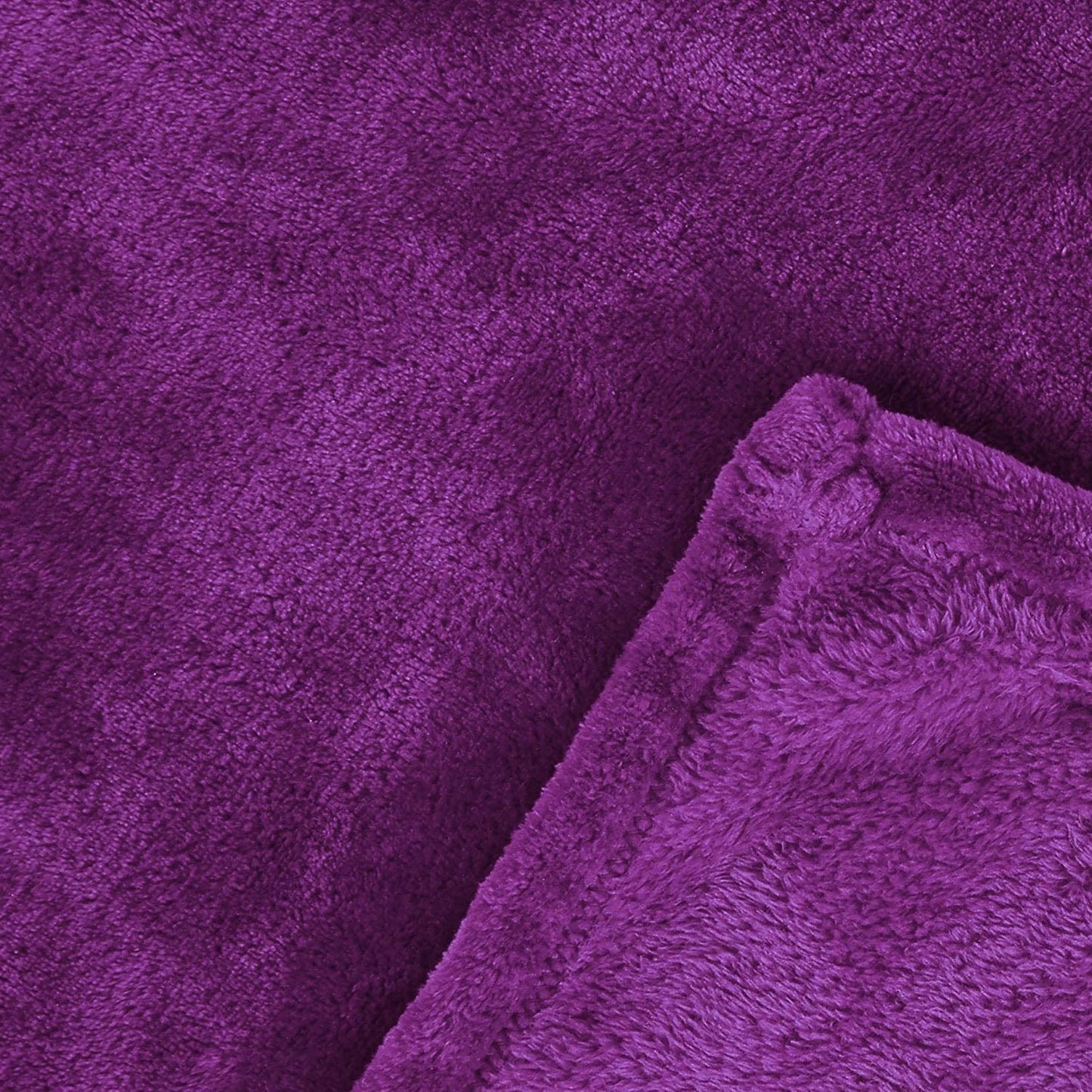 Exclusivo Mezcla Twin Size Flannel Fleece Velvet Plush Bed Blanket as Bedspread/Coverlet/Bed Cover (60" x 80", Purple) - Soft, Lightweight, Warm and Cozy