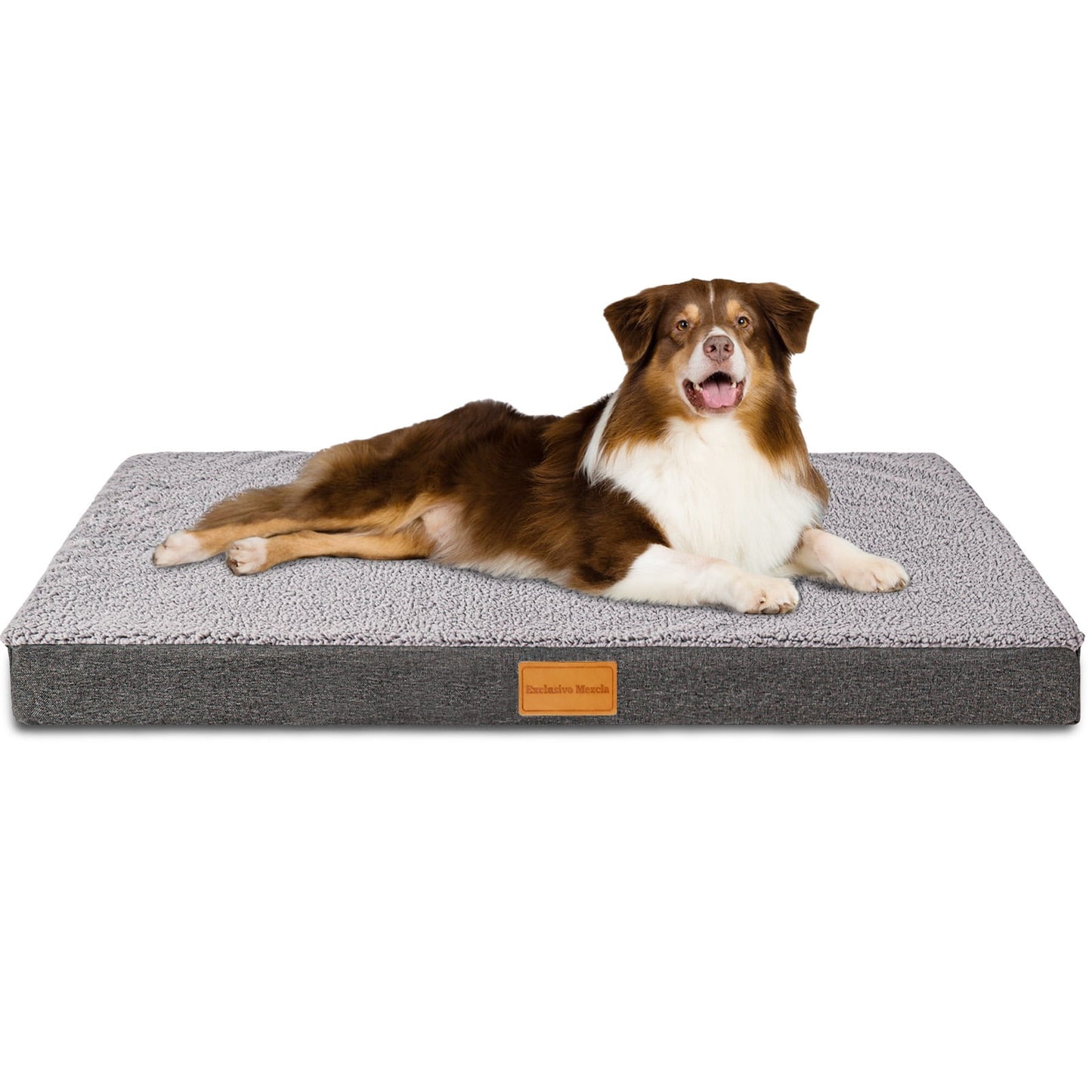 Exclusivo Mezcla Orthopedic Pet Bed for Medium Dogs 36"X24", Waterproof Dog Beds with Removable Washable Cover, Grey