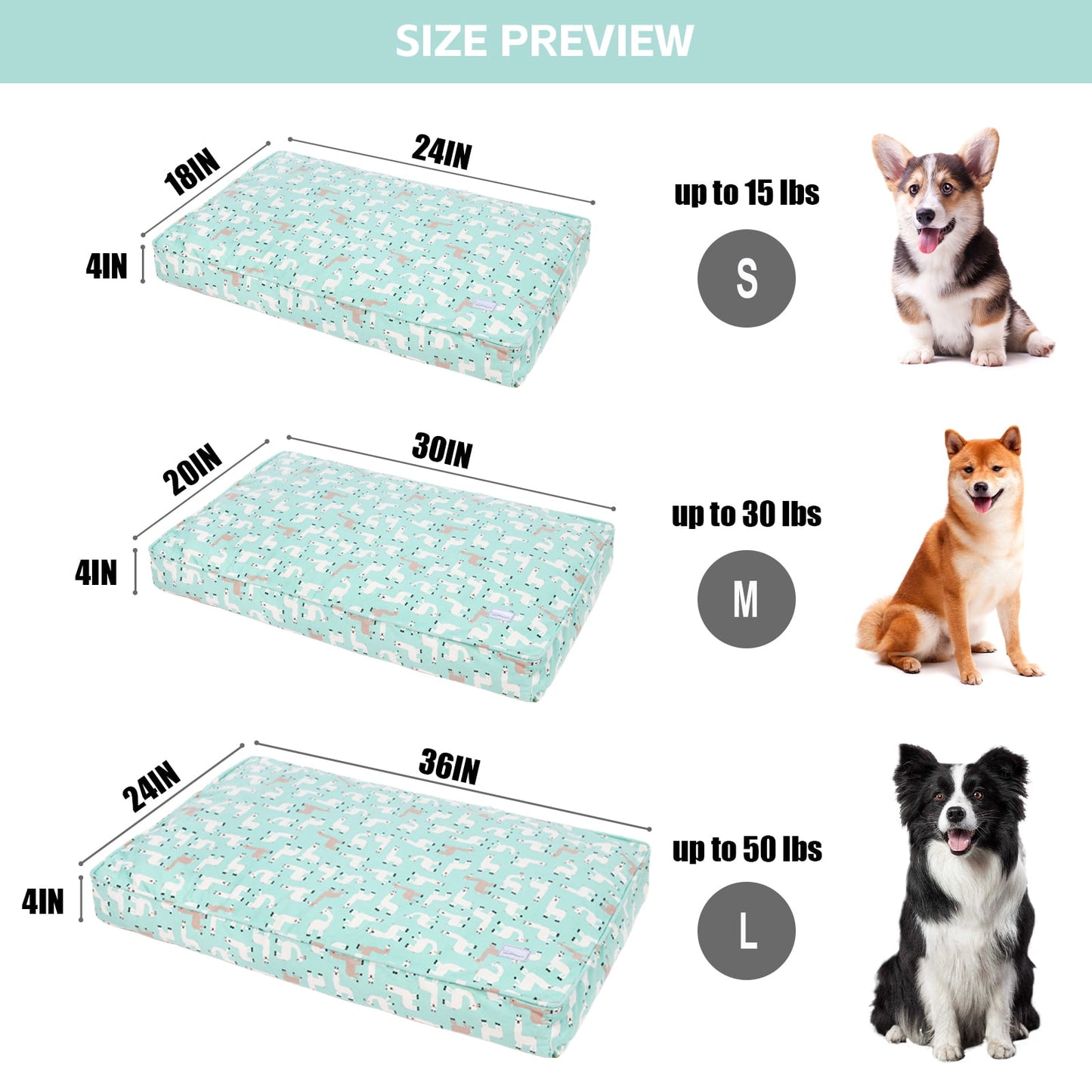 Exclusivo Mezcla Orthopedic Dog Bed for Medium Dogs, Shredded Memory Foam Supportive Therapy Fillings Pet Bed, Soft Warm Washable Cat Cuddler Bed, Alpaca 30''x20''