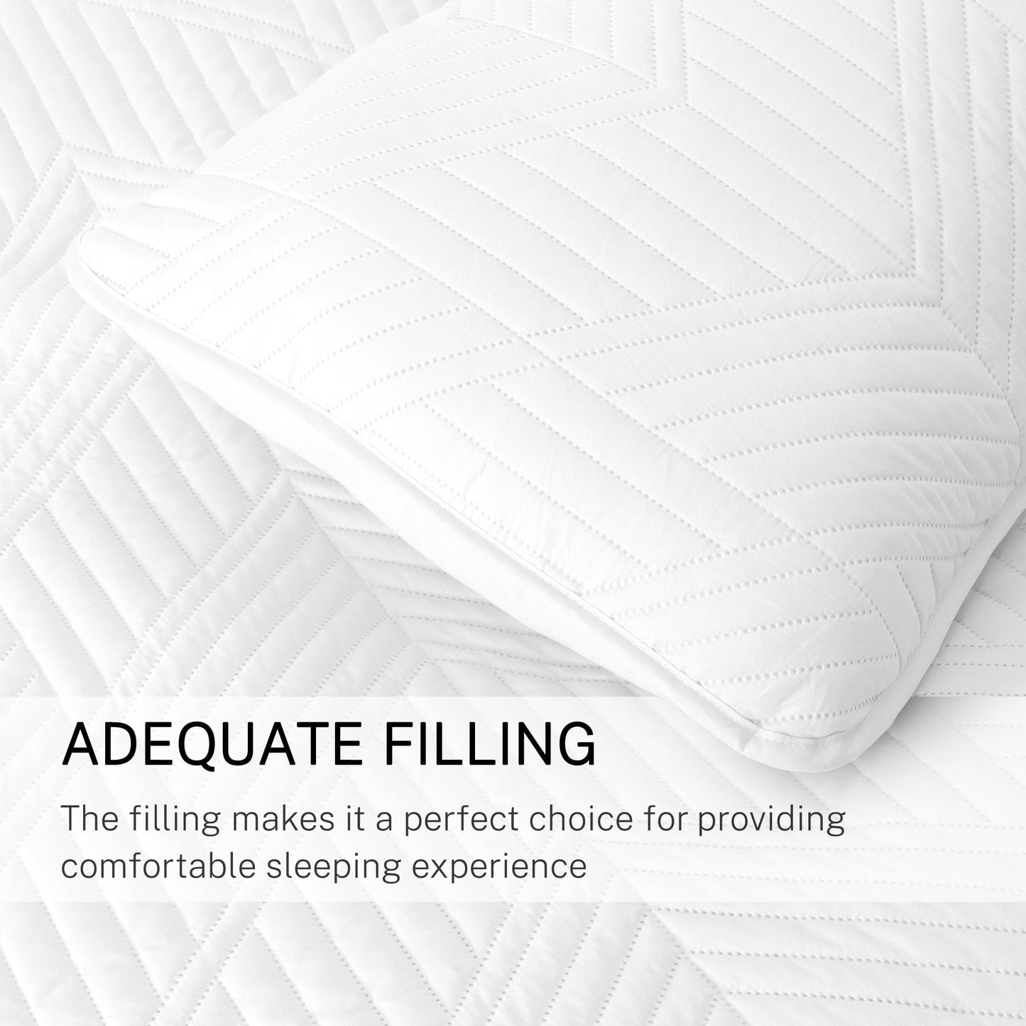 Exclusivo Mezcla Ultrasonic King Quilt Bedding Set, Lightweight White Bedspreads Soft Modern Geometric Coverlet Set for All Seasons (1 Quilt and 2 Pillow Shams)