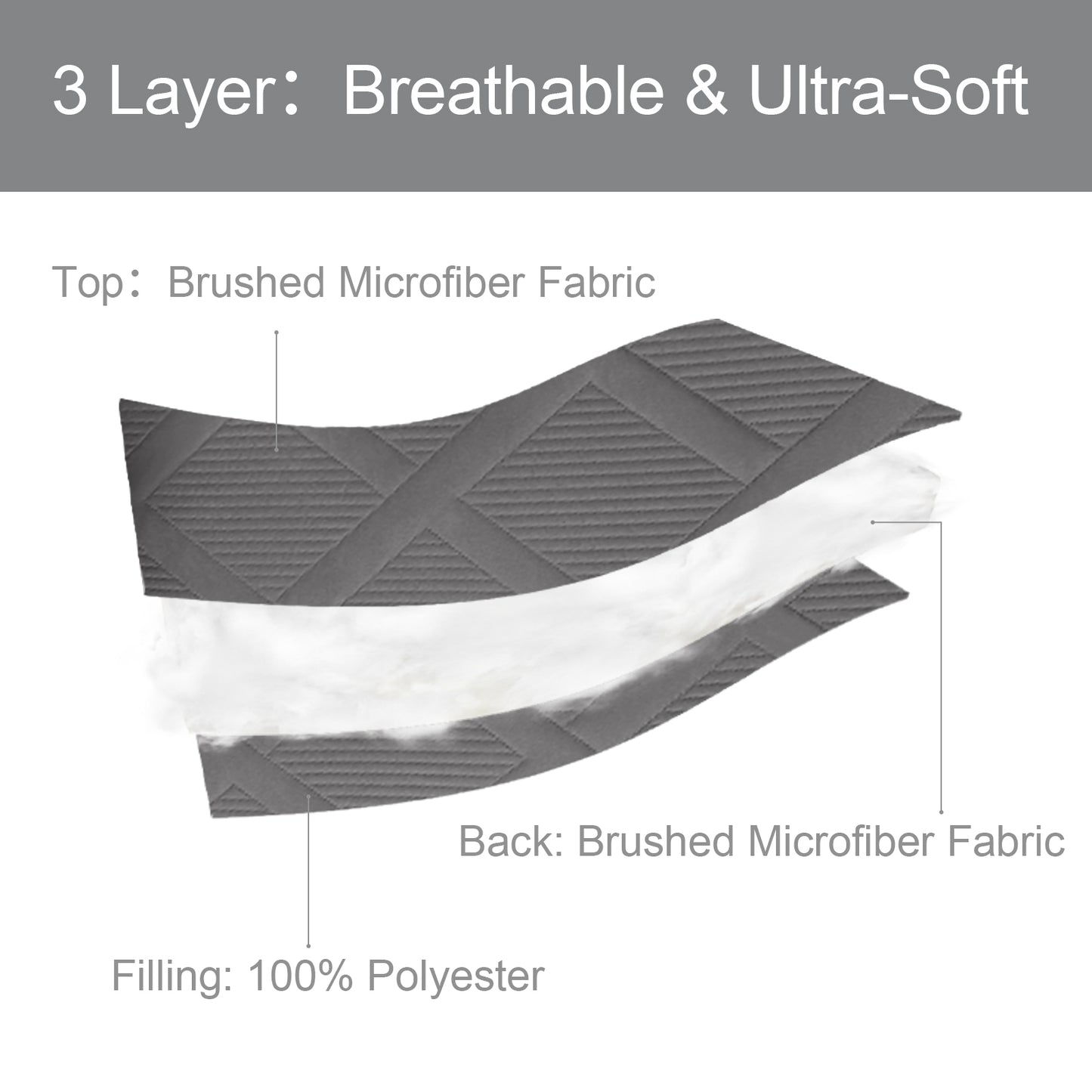 Exclusivo Mezcla Ultrasonic Twin/ Twin XL Quilt Set, Lightweight Bedspreads Modern Striped Coverlet with 1 Pillow Sham, Grey