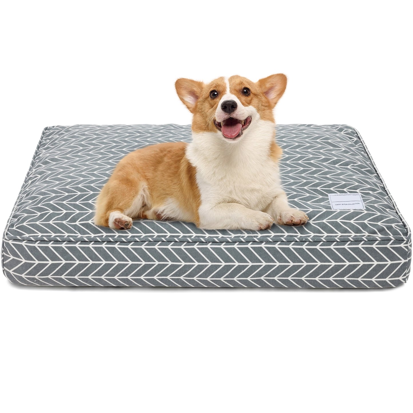 Exclusivo Mezcla Orthopedic Dog Bed for Small Dogs, Shredded Memory Foam Supportive Therapy Fillings Pet Bed, Soft Warm Washable Cat Cuddler Bed, Arrow 24''x18''